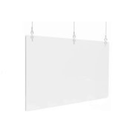 PROFESSIONAL PLASTICS Hanging Sneeze Guard - Flat - No Holes (I), 0.125 Thick Polycarbonate SNEEZEGUARD-HANGING.125PCARB-24X24